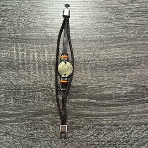 Leo Zodiac Sign Leather Bracelet for Men and Women